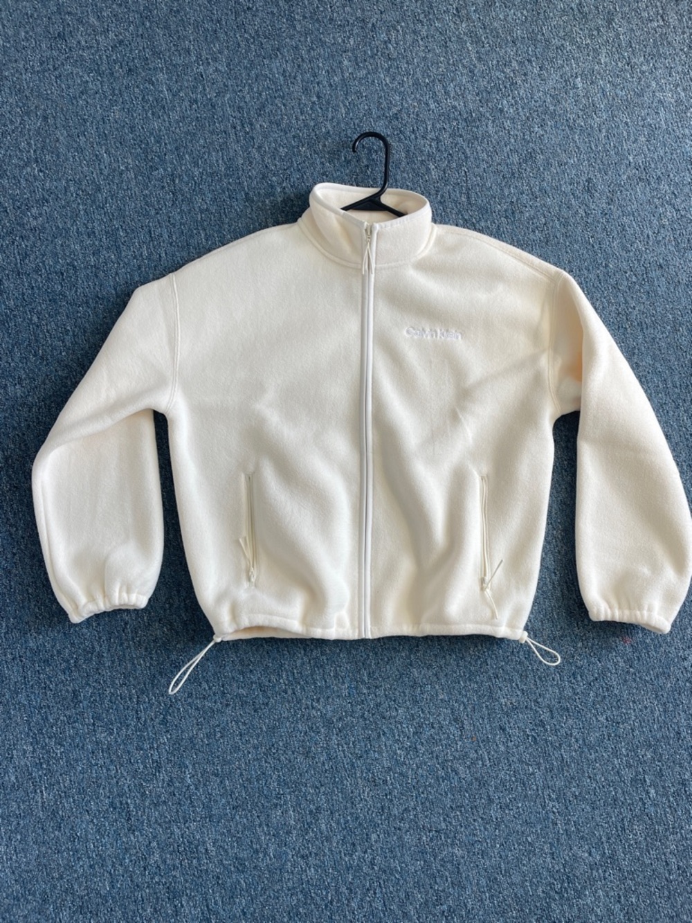 Calvin Klein Cream Full-Zip Fleece Jacket